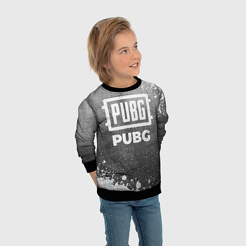 Детский свитшот PUBG - grey gradient / 3D-Черный – фото 3