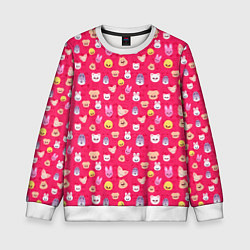 Свитшот детский Skzoo pattern pink, цвет: 3D-белый