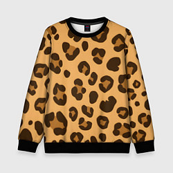 Детский свитшот Коричневые пятна леопарда