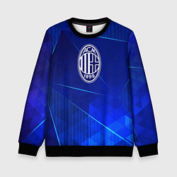 Свитшот детский AC Milan blue poly, цвет: 3D-черный