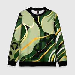 Детский свитшот Зеленый природный паттерн