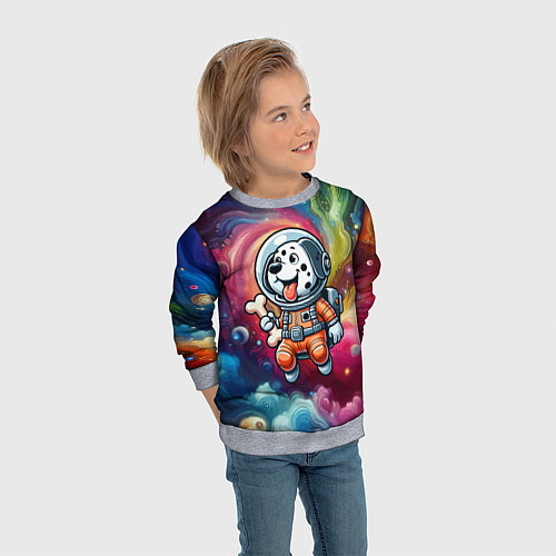 Детский свитшот Funny dalmatian puppy - ai art / 3D-Меланж – фото 3