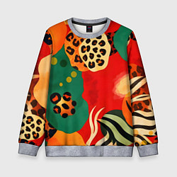 Детский свитшот Анималистичный африканский паттерн