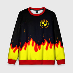 Детский свитшот BMW огненный