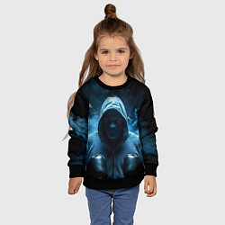 Свитшот детский Боксер в дыму, цвет: 3D-черный — фото 2