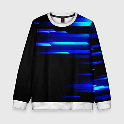Свитшот детский Color blue black, цвет: 3D-белый