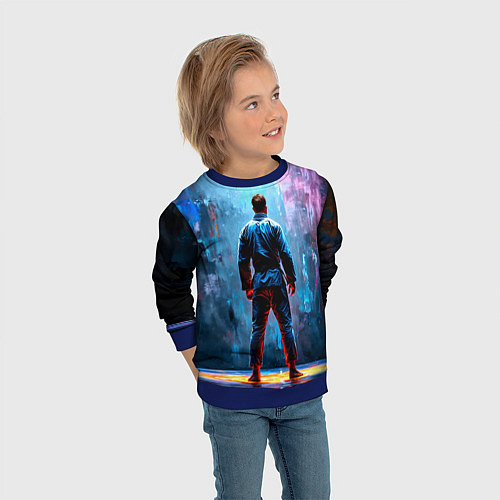 Детский свитшот Боец джиу-джитсу / 3D-Синий – фото 3