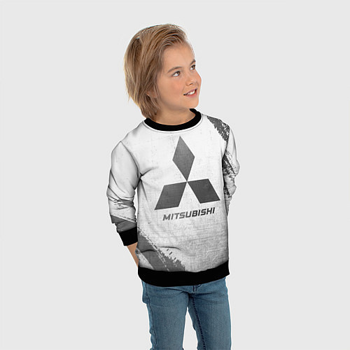 Детский свитшот Mitsubishi - white gradient / 3D-Черный – фото 3