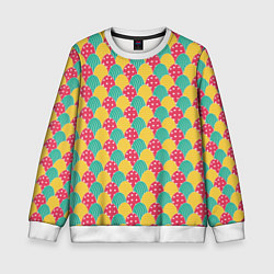 Свитшот детский Крашенные яйца, цвет: 3D-белый