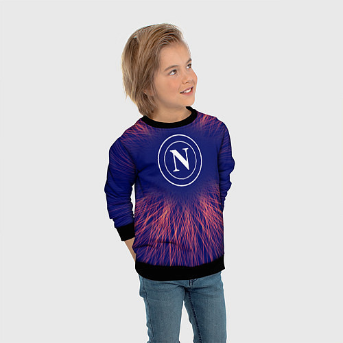 Детский свитшот Napoli red energy / 3D-Черный – фото 3