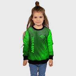 Свитшот детский Haval - green gradient вертикально, цвет: 3D-черный — фото 2
