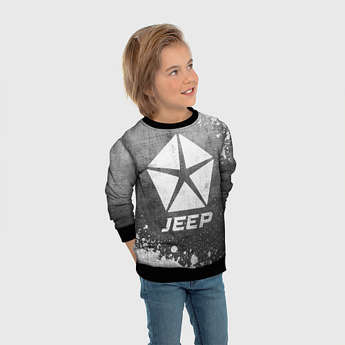 Детский свитшот Jeep - grey gradient / 3D-Черный – фото 3