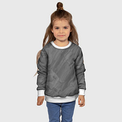 Свитшот детский Серая текстура каменная мрамор, цвет: 3D-белый — фото 2