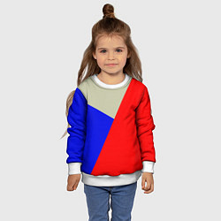Свитшот детский Серо-сине-красный трёхцветный, цвет: 3D-белый — фото 2
