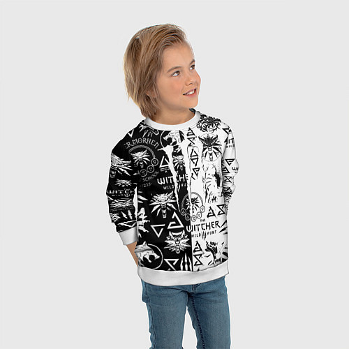 Детский свитшот Monster energy логотипы игр / 3D-Белый – фото 3