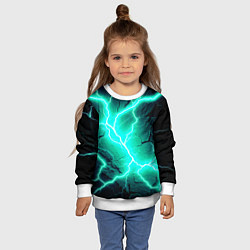 Свитшот детский Color light blue black, цвет: 3D-белый — фото 2