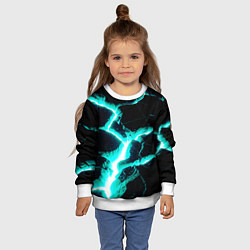 Свитшот детский Color light blue black, цвет: 3D-белый — фото 2