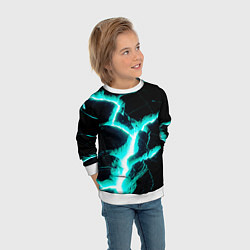 Свитшот детский Color light blue black, цвет: 3D-белый — фото 2