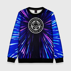 Свитшот детский Leicester City neon energy, цвет: 3D-черный