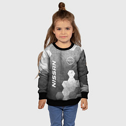Свитшот детский Nissan - grey gradient вертикально, цвет: 3D-черный — фото 2