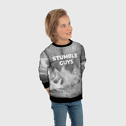 Свитшот детский Stumble Guys - grey gradient посередине, цвет: 3D-черный — фото 2