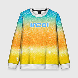 Свитшот детский Inzoi лого и блестки, цвет: 3D-белый