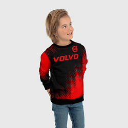 Свитшот детский Volvo - red gradient посередине, цвет: 3D-черный — фото 2