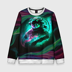 Детский свитшот Космонавт неоновая дымка