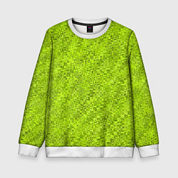 Свитшот детский Салатовый текстурированный, цвет: 3D-белый