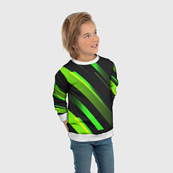 Свитшот детский Color black green, цвет: 3D-белый — фото 2
