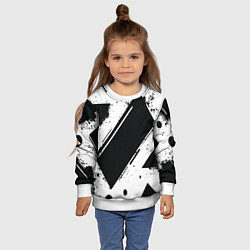 Свитшот детский Color black white, цвет: 3D-белый — фото 2