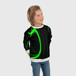 Свитшот детский Color green light green black, цвет: 3D-белый — фото 2
