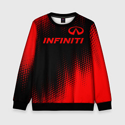 Свитшот детский Infiniti - red gradient посередине, цвет: 3D-черный