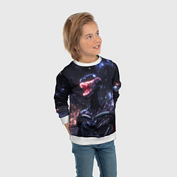 Свитшот детский Чужой на фоне вселенной, цвет: 3D-белый — фото 2