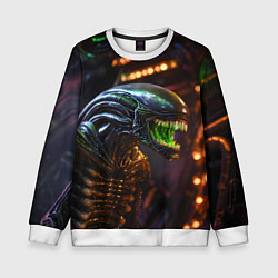 Свитшот детский Злой Чужой, цвет: 3D-белый