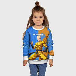 Свитшот детский Саитама и Генос, цвет: 3D-белый — фото 2