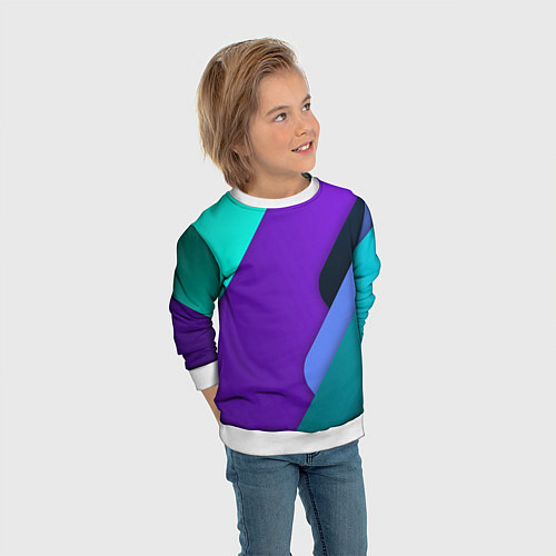 Детский свитшот Multicoloured / 3D-Белый – фото 3