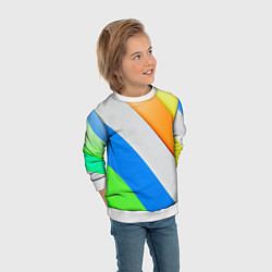 Свитшот детский Striped, цвет: 3D-белый — фото 2