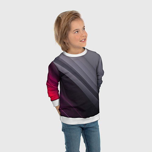 Детский свитшот Color black grey / 3D-Белый – фото 3