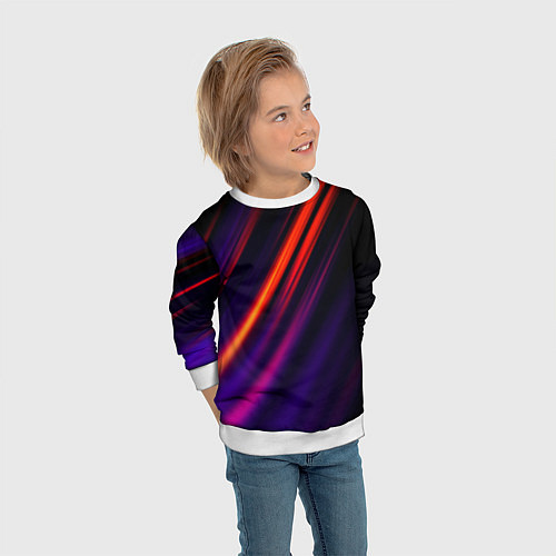 Детский свитшот Multicolored / 3D-Белый – фото 3