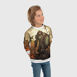 Свитшот детский Doom dark ages doom guy, цвет: 3D-белый — фото 2