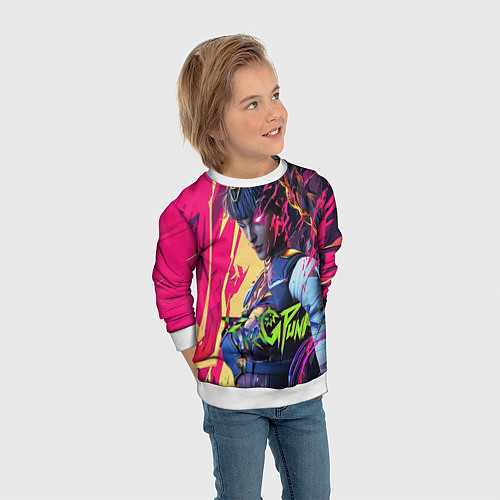 Детский свитшот Fragpunk serket / 3D-Белый – фото 3