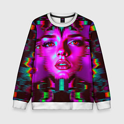 Свитшот детский Три лица, цвет: 3D-белый