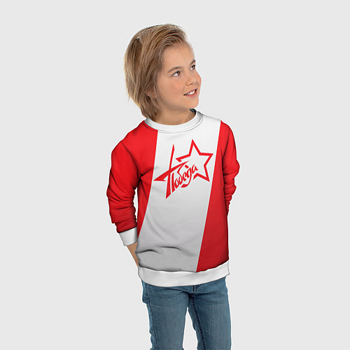 Детский свитшот Победа 9 мая звезда / 3D-Белый – фото 3