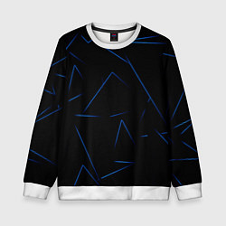 Свитшот детский Color blue line, цвет: 3D-белый