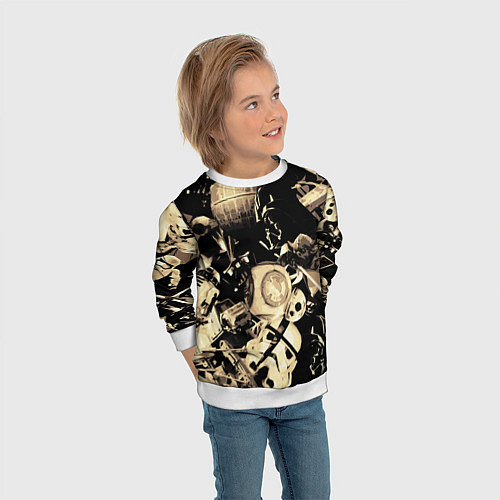 Детский свитшот Дарт Вейдер Йода Чубакка и другие из Star Wars / 3D-Белый – фото 3