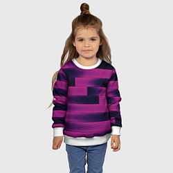 Свитшот детский Color pink square, цвет: 3D-белый — фото 2