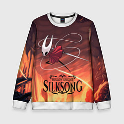 Свитшот детский Герой Hollow knight silksong, цвет: 3D-белый