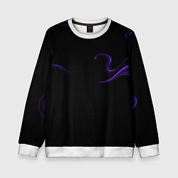 Свитшот детский The color purple is an abstraction, цвет: 3D-белый