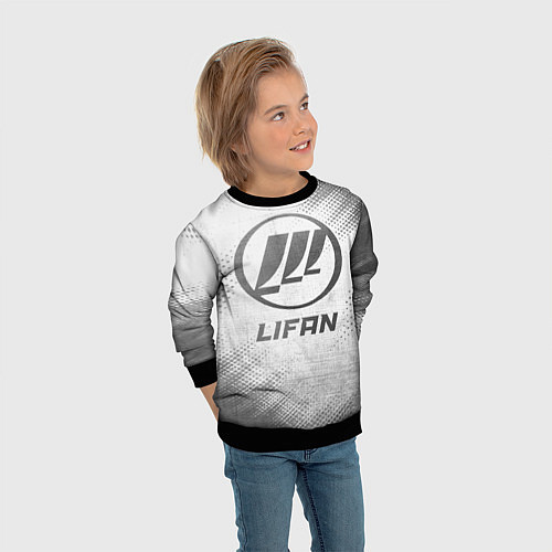 Детский свитшот Lifan - white gradient / 3D-Черный – фото 3